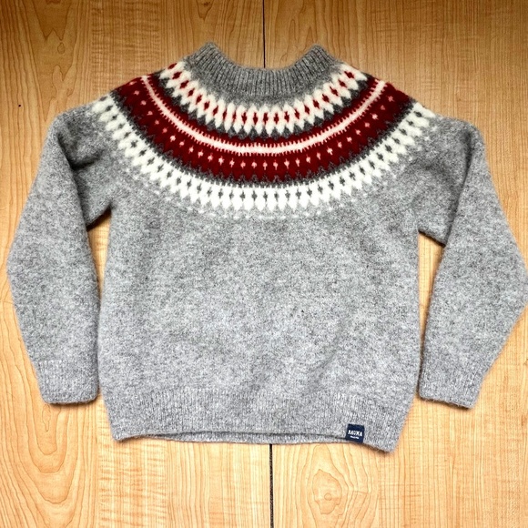 Rauma Collection 100% Norwegian Wool Argile Sweater Unisex M Nordic Scandi Party - Picture 1 of 13